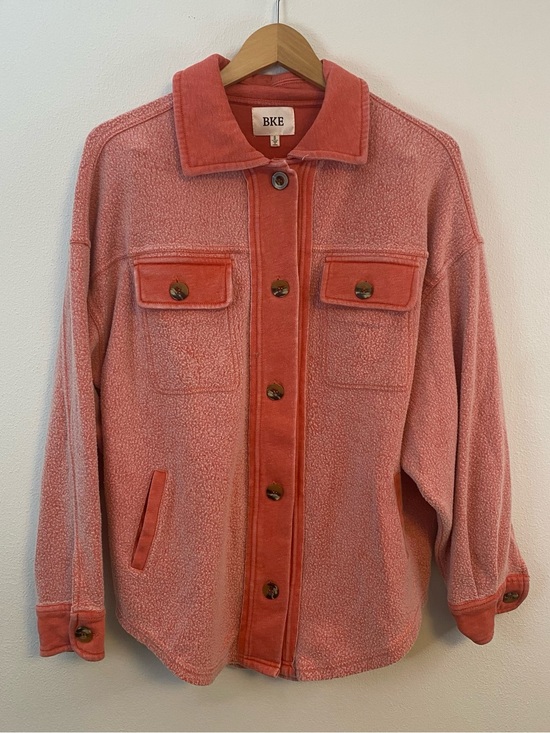 BKE Jackets & Blazers - BKE Button Up Pink Shacket Jacket Womens Small Comfy Fall